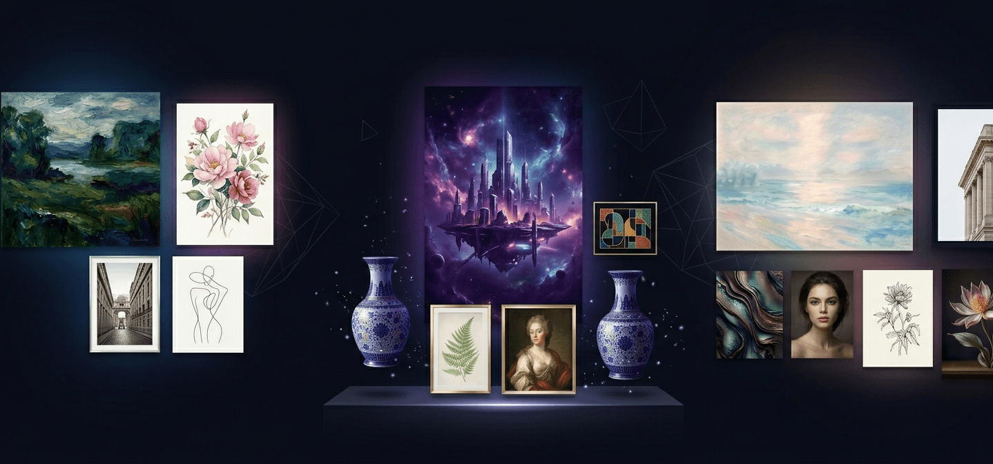 ArtHub Digital Exhibition Showcase Wall